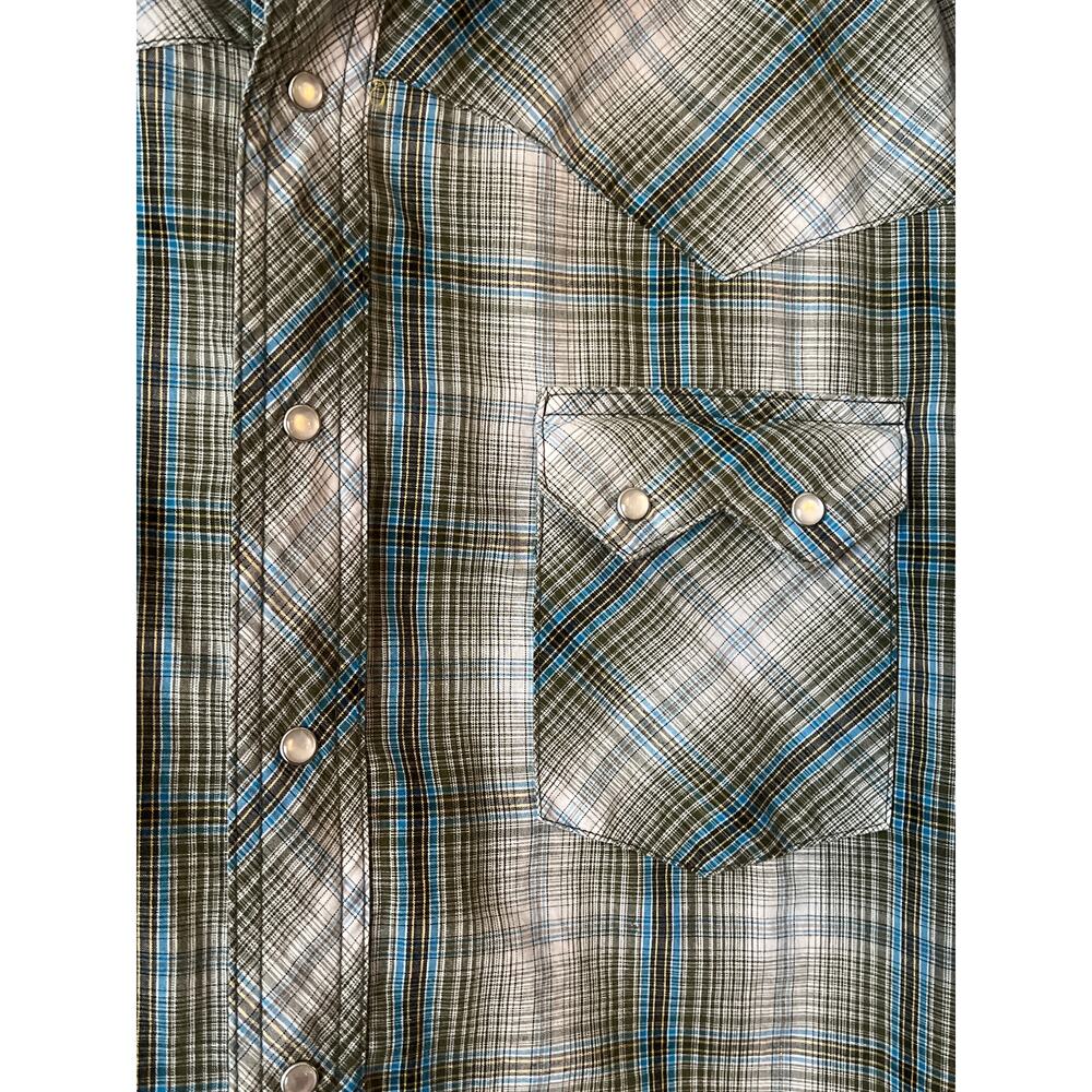 Wrangler Men's Big Tall Pearl Snap Western Button down 3X - Picture 3 of 4